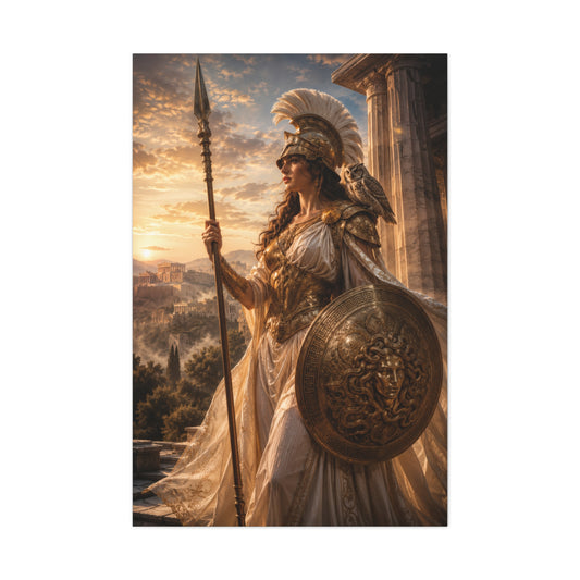 Athena Goddess Canvas Wall Art – Timeless Greek Mythology