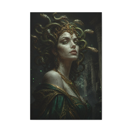 Medusa's Gaze Mythology Canvas Wall Art