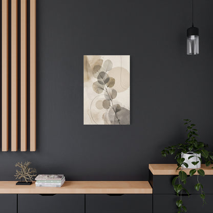 Neutral Botanical Abstract Canvas Wall Art