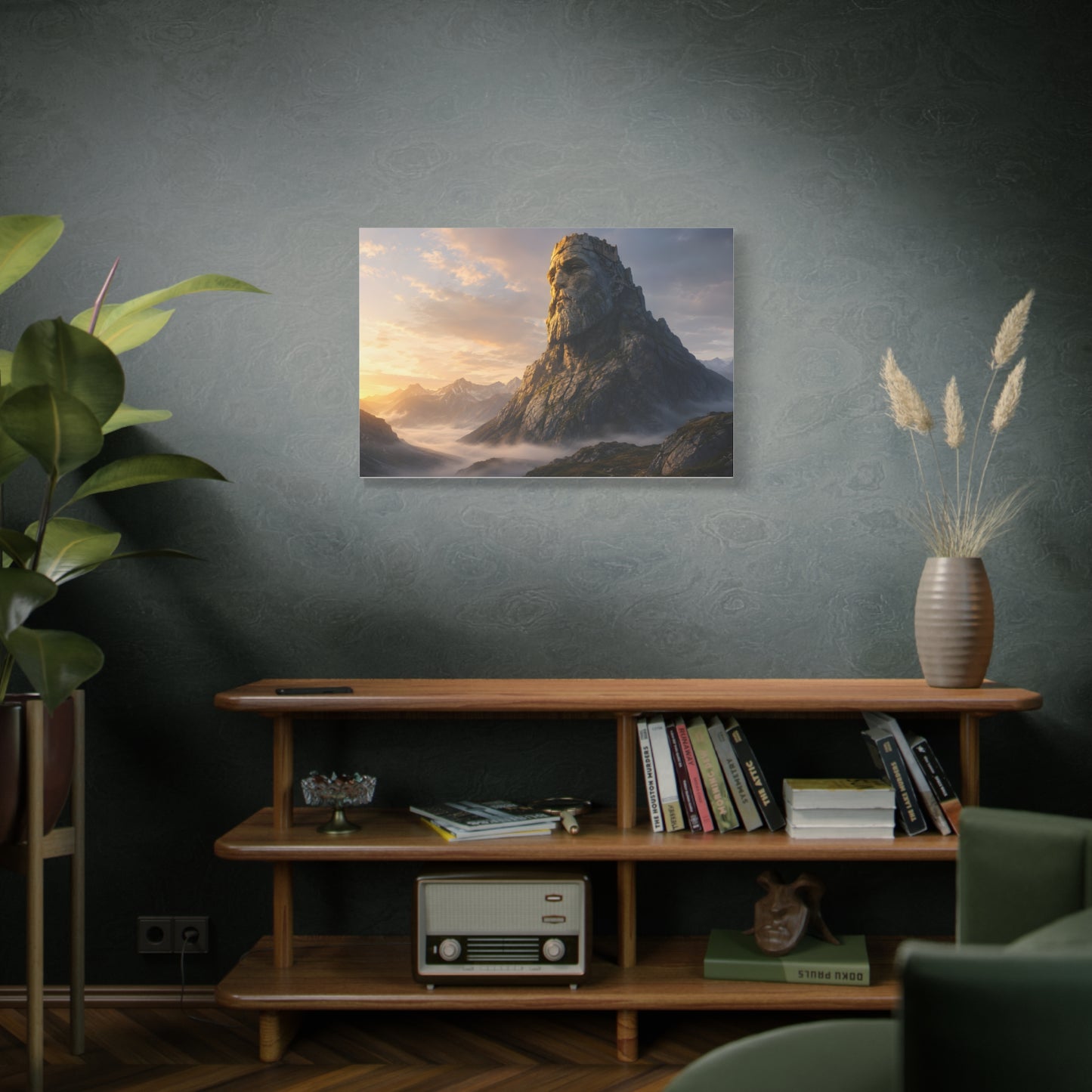 The Silent Titan – Monumental Mythology Mountain Canvas Wall Art