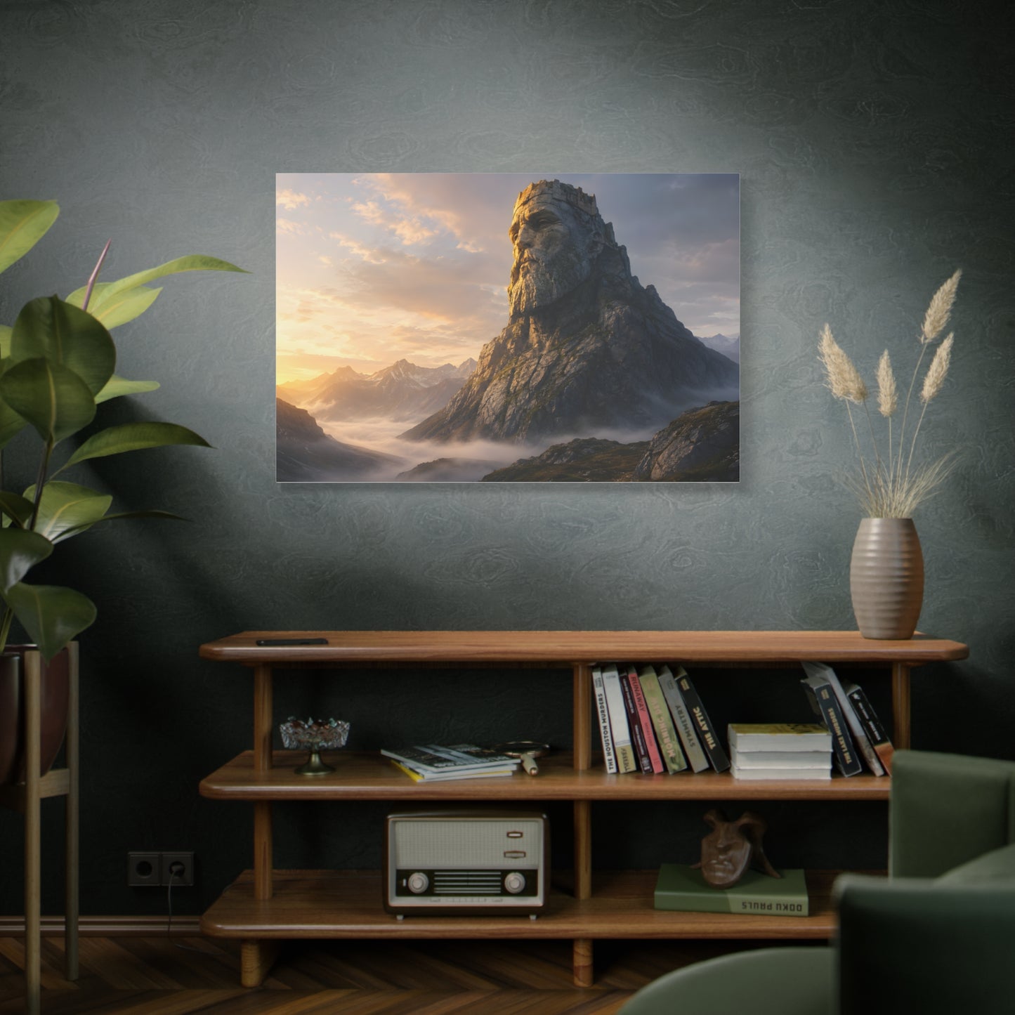 The Silent Titan – Monumental Mythology Mountain Canvas Wall Art