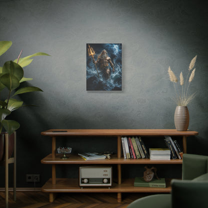 Poseidon Rising Canvas Wall Art – Mythological Ocean Storm
