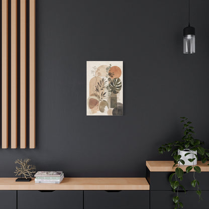 Botanical Geometry Abstract Canvas Wall Art