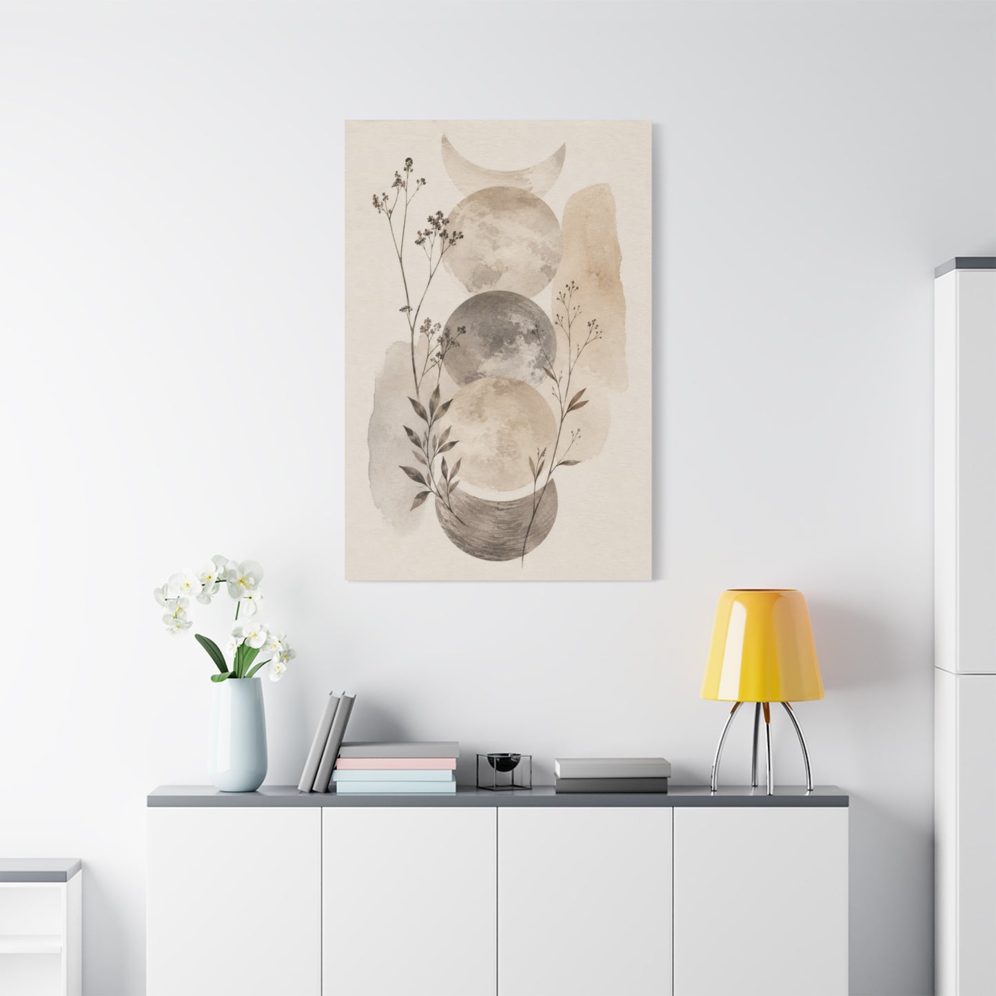 Celestial Botanical Abstract Canvas Wall Art
