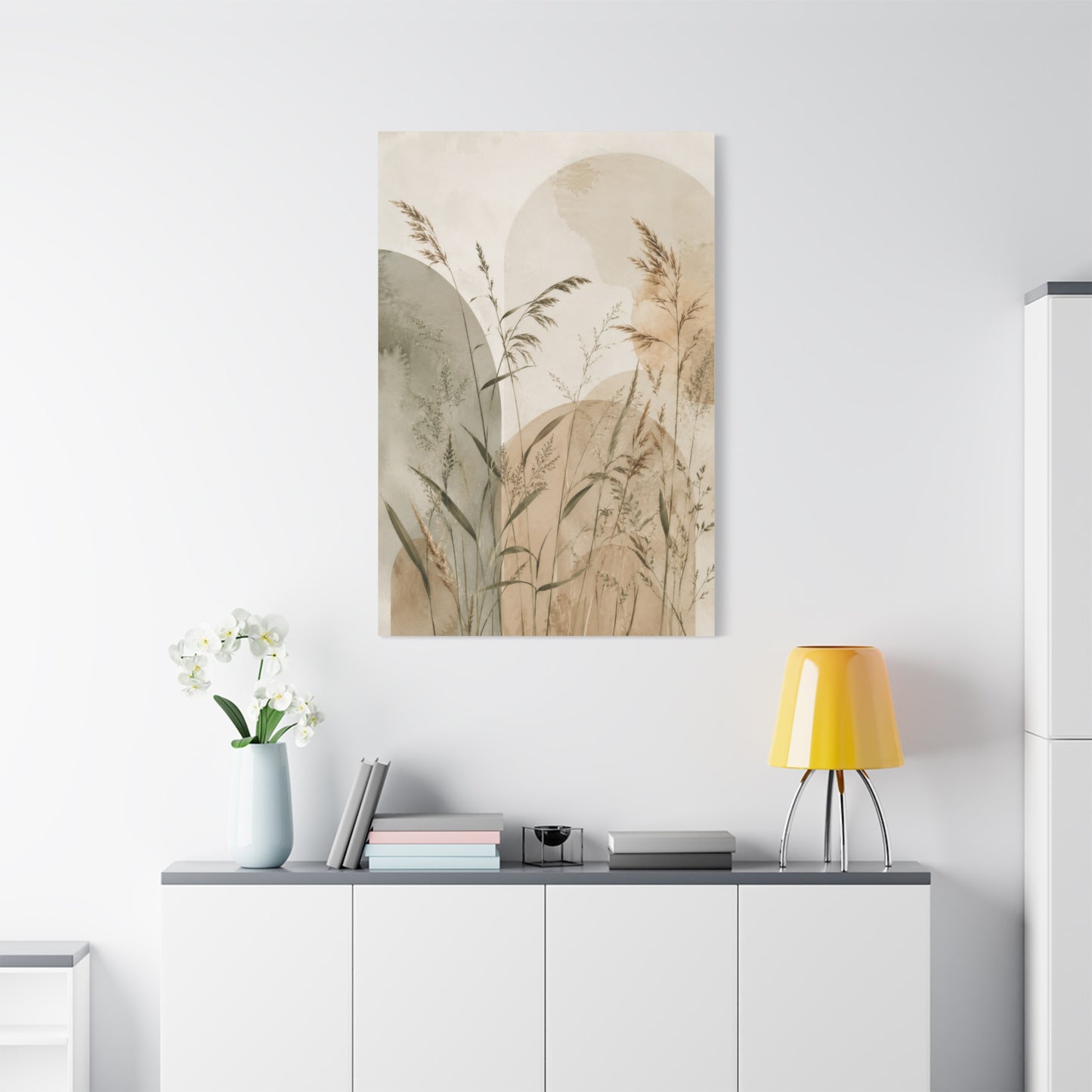Minimal Botanical Meadow Canvas Wall Art
