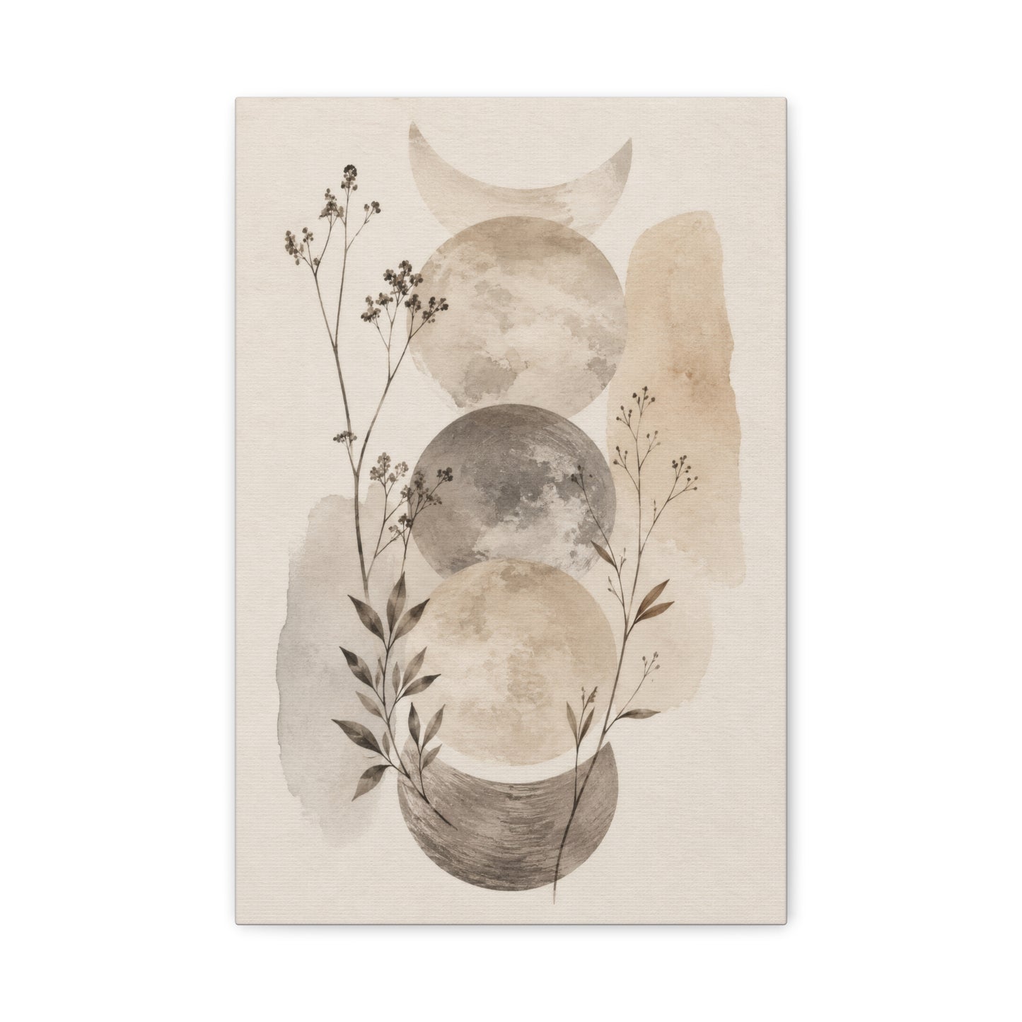 Celestial Botanical Abstract Canvas Wall Art