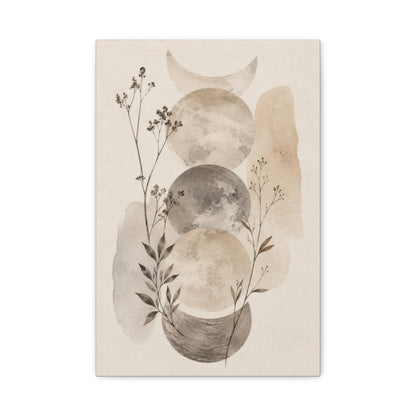 Celestial Botanical Abstract Canvas Wall Art
