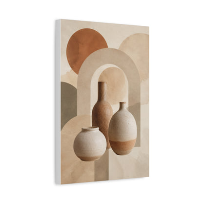 Minimalist Terracotta Vase Abstract Canvas Wall Art