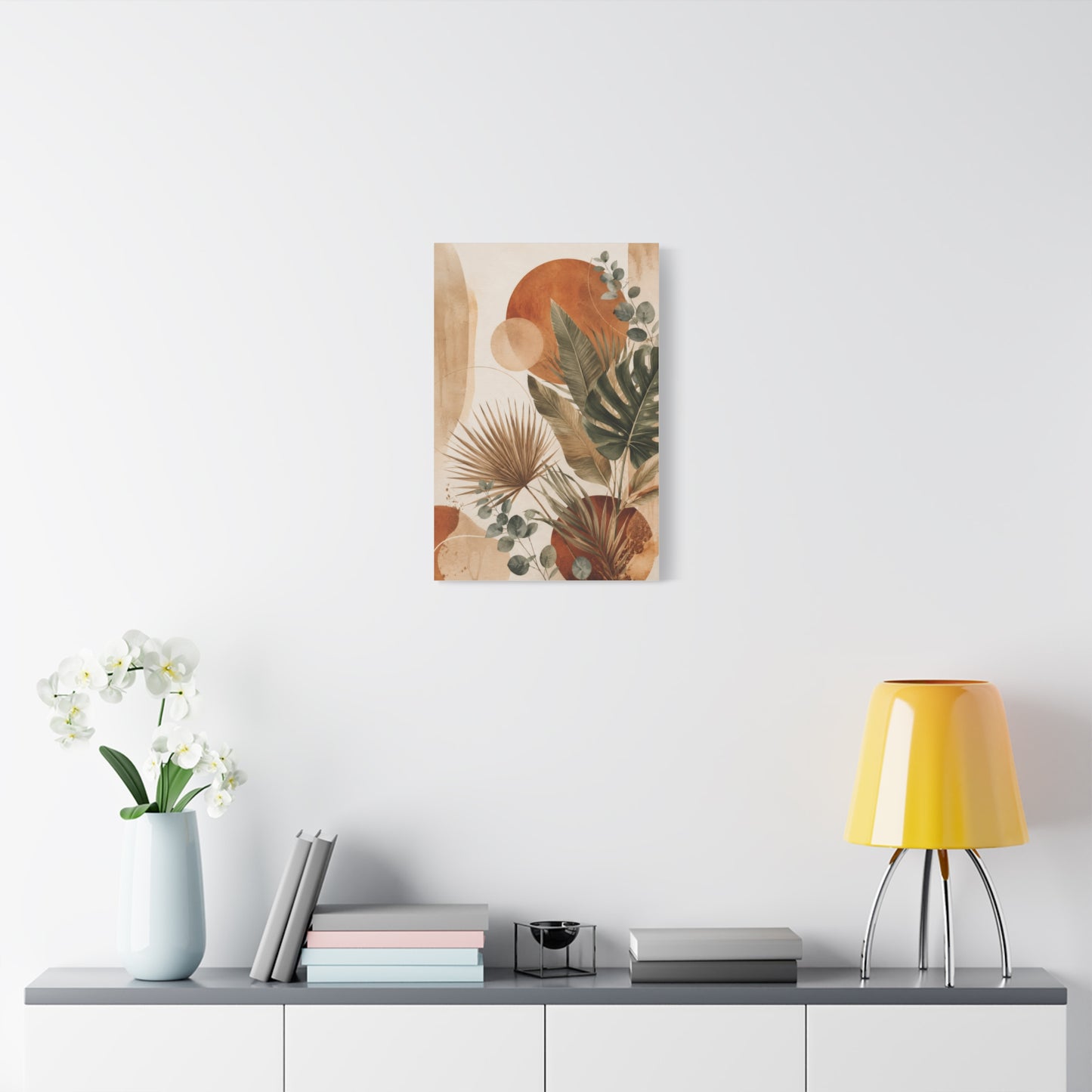 Terracotta Botanical Abstract Tropical Canvas Wall Art