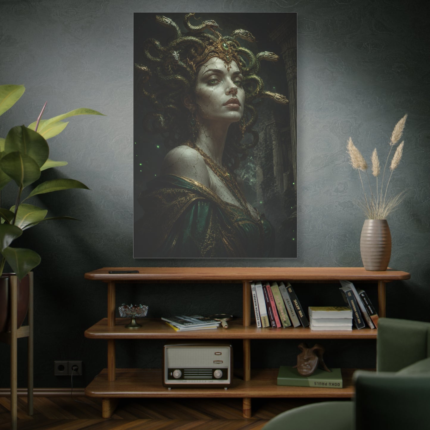 Medusa's Gaze Mythology Canvas Wall Art