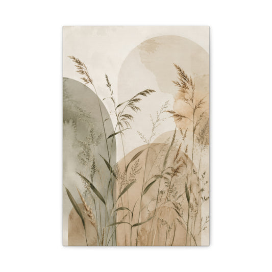 Minimal Botanical Meadow Canvas Wall Art