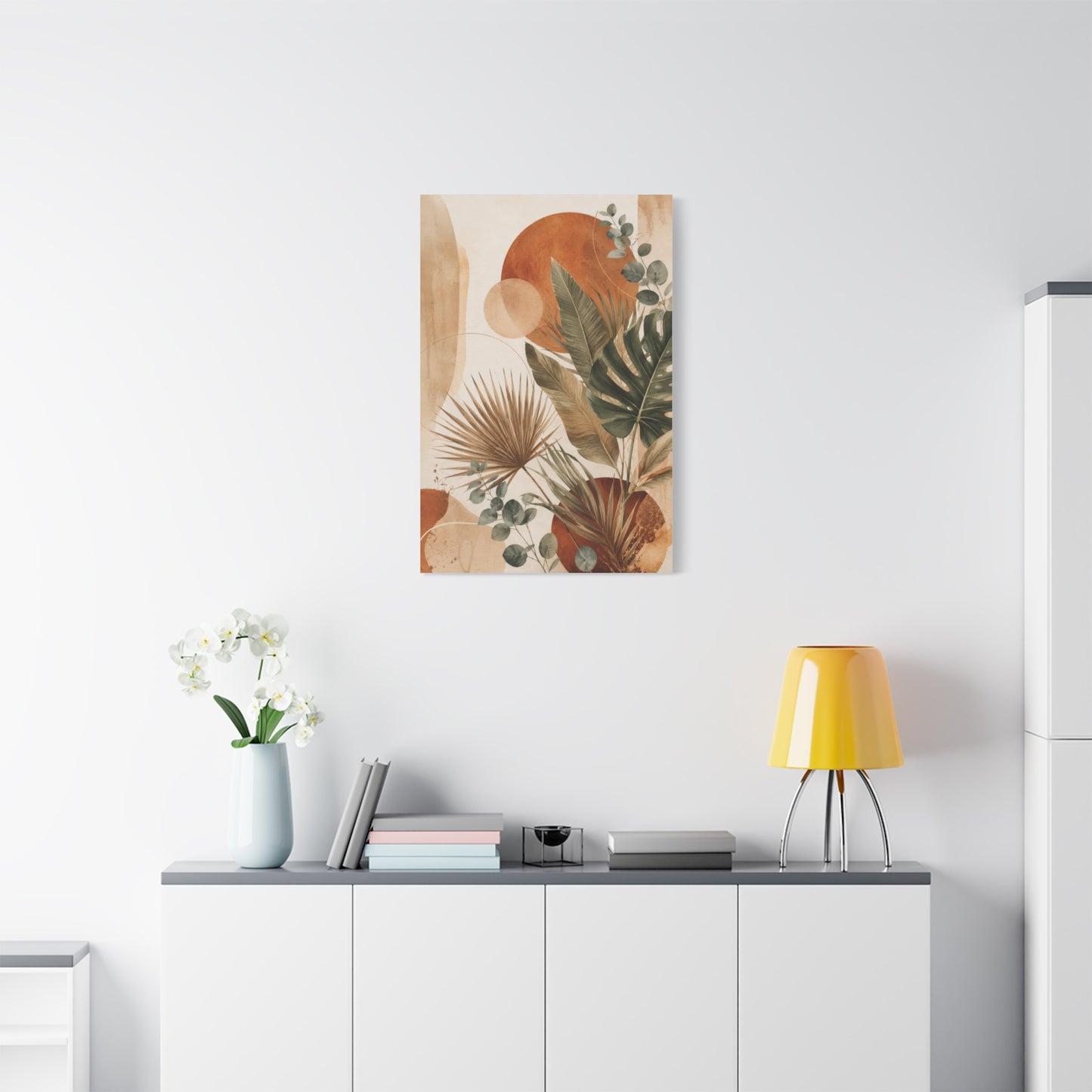Terracotta Botanical Abstract Tropical Canvas Wall Art