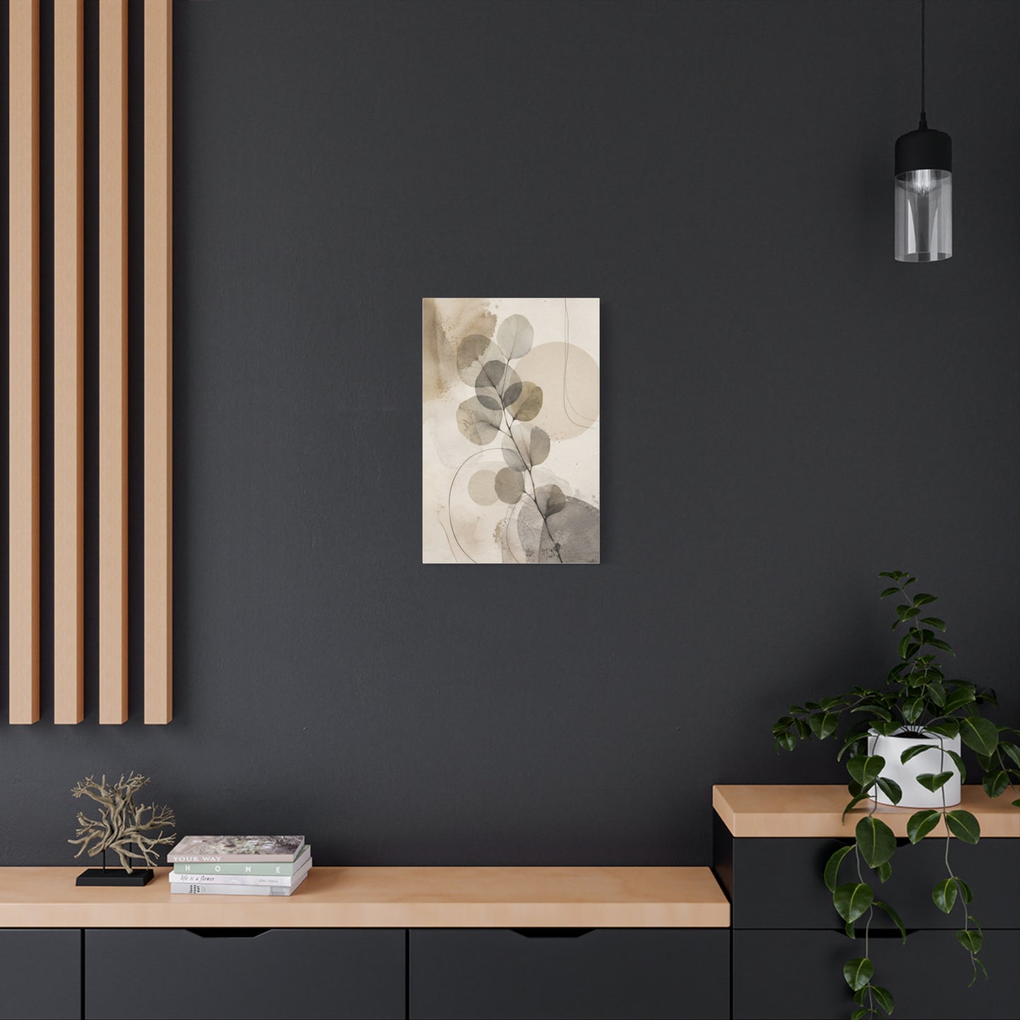 Neutral Botanical Abstract Canvas Wall Art