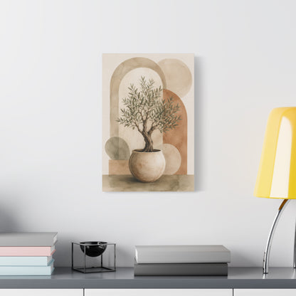 Boho Olive Tree Botanical Canvas Wall Art