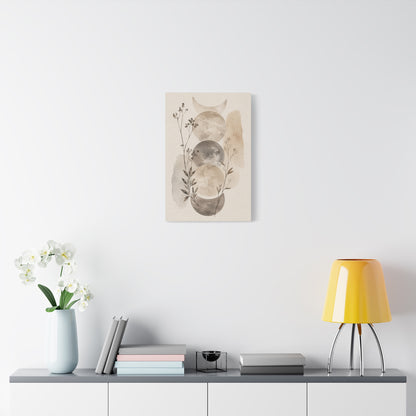 Celestial Botanical Abstract Canvas Wall Art