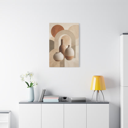 Minimalist Terracotta Vase Abstract Canvas Wall Art