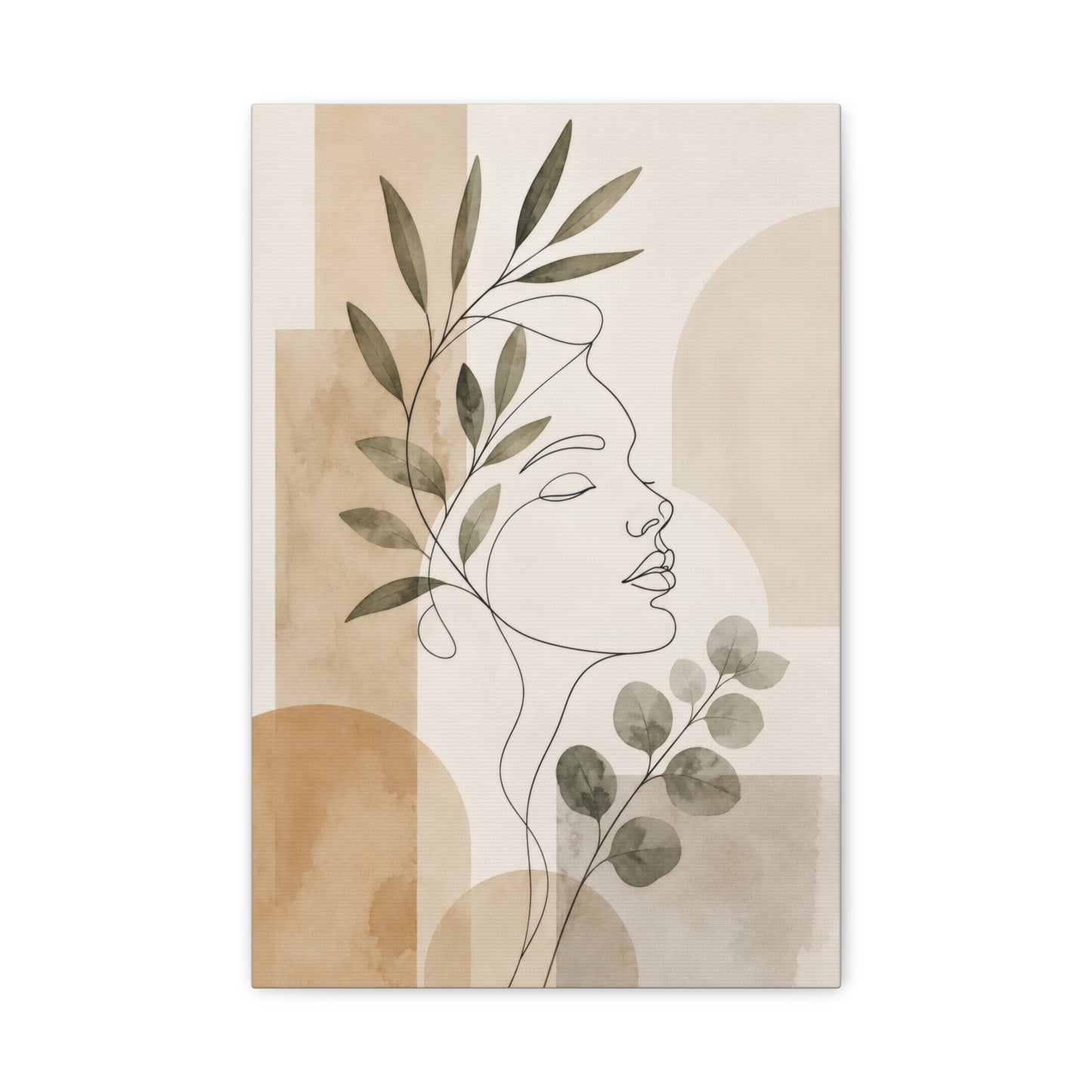 Minimalist Botanical Line Art Canvas Wall Art