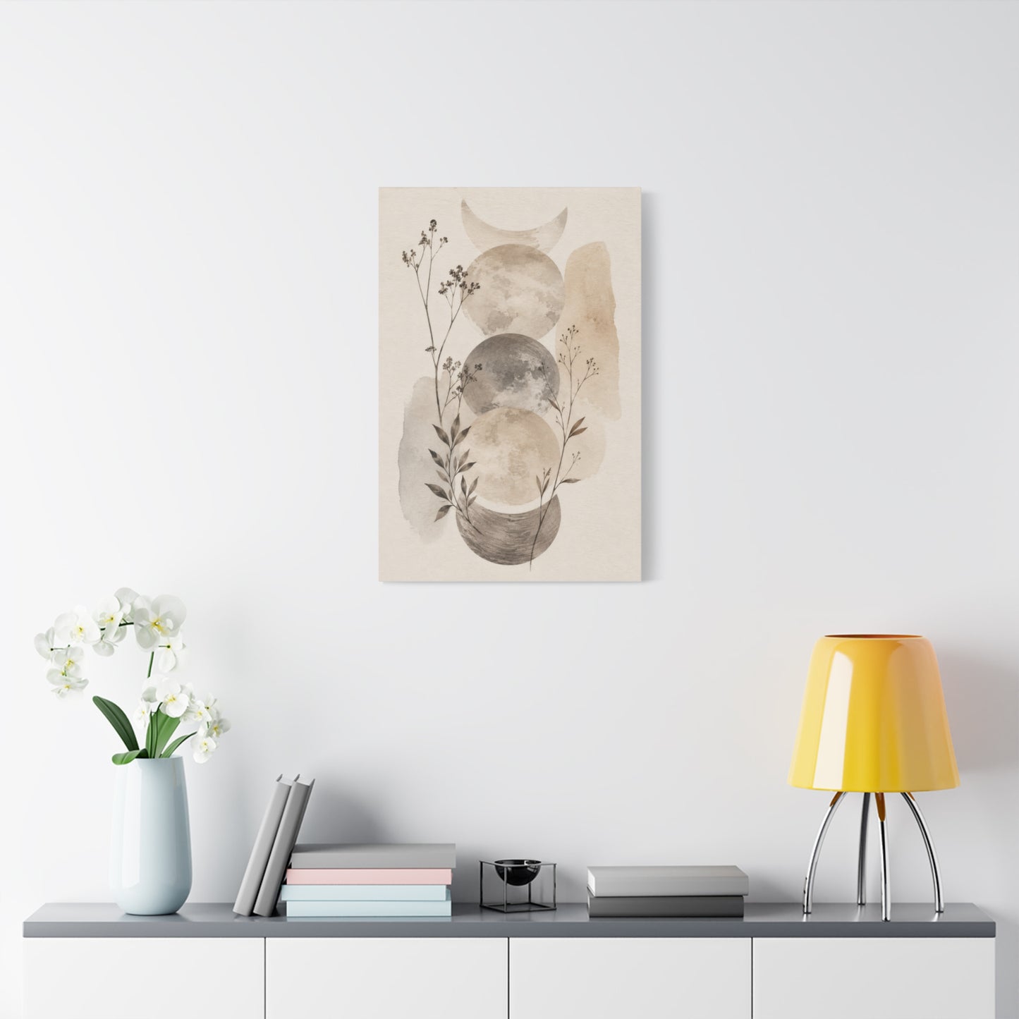 Celestial Botanical Abstract Canvas Wall Art