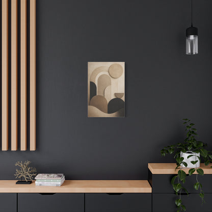 Neutral Geometric Abstract Canvas Wall Art