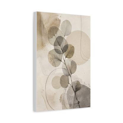 Neutral Botanical Abstract Canvas Wall Art