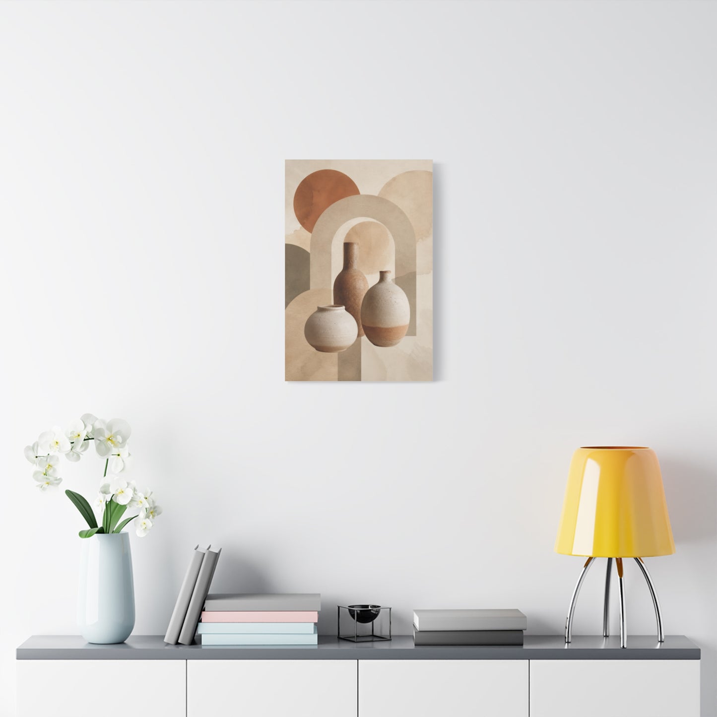 Minimalist Terracotta Vase Abstract Canvas Wall Art