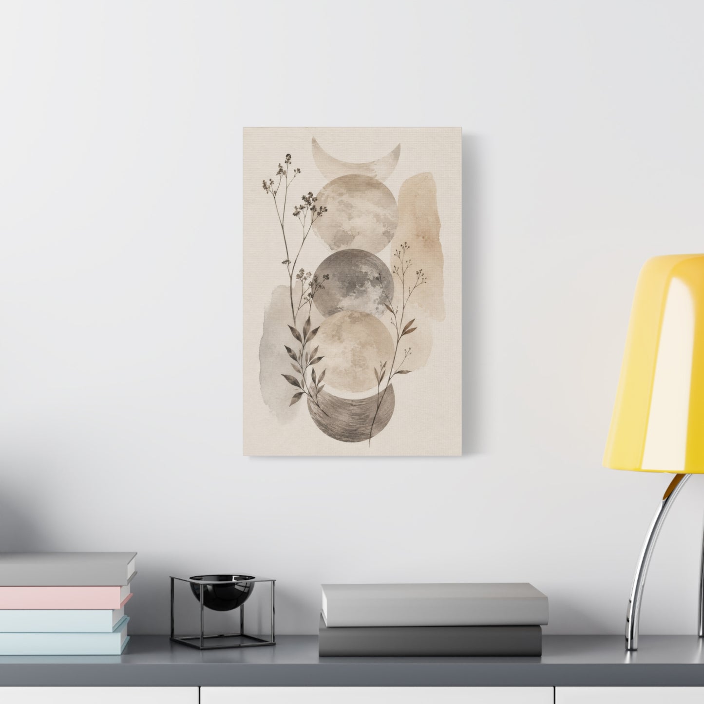 Celestial Botanical Abstract Canvas Wall Art