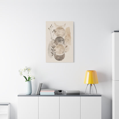 Celestial Botanical Abstract Canvas Wall Art