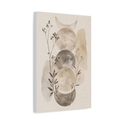 Celestial Botanical Abstract Canvas Wall Art
