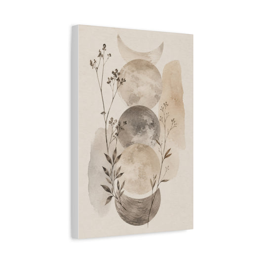 Celestial Botanical Abstract Canvas Wall Art