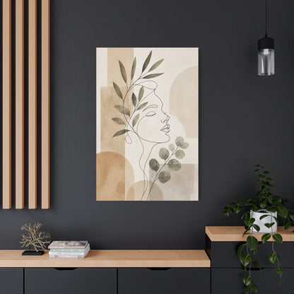 Minimalist Botanical Line Art Canvas Wall Art