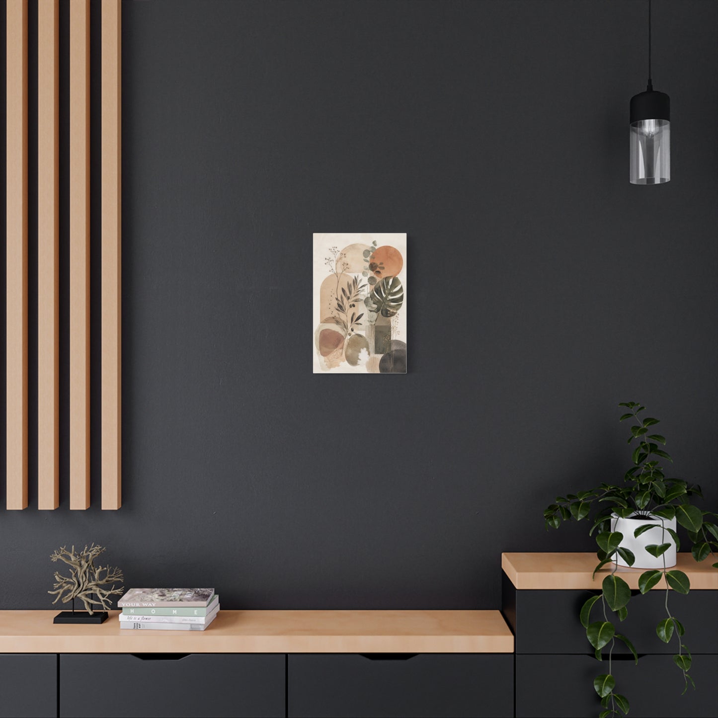Botanical Geometry Abstract Canvas Wall Art