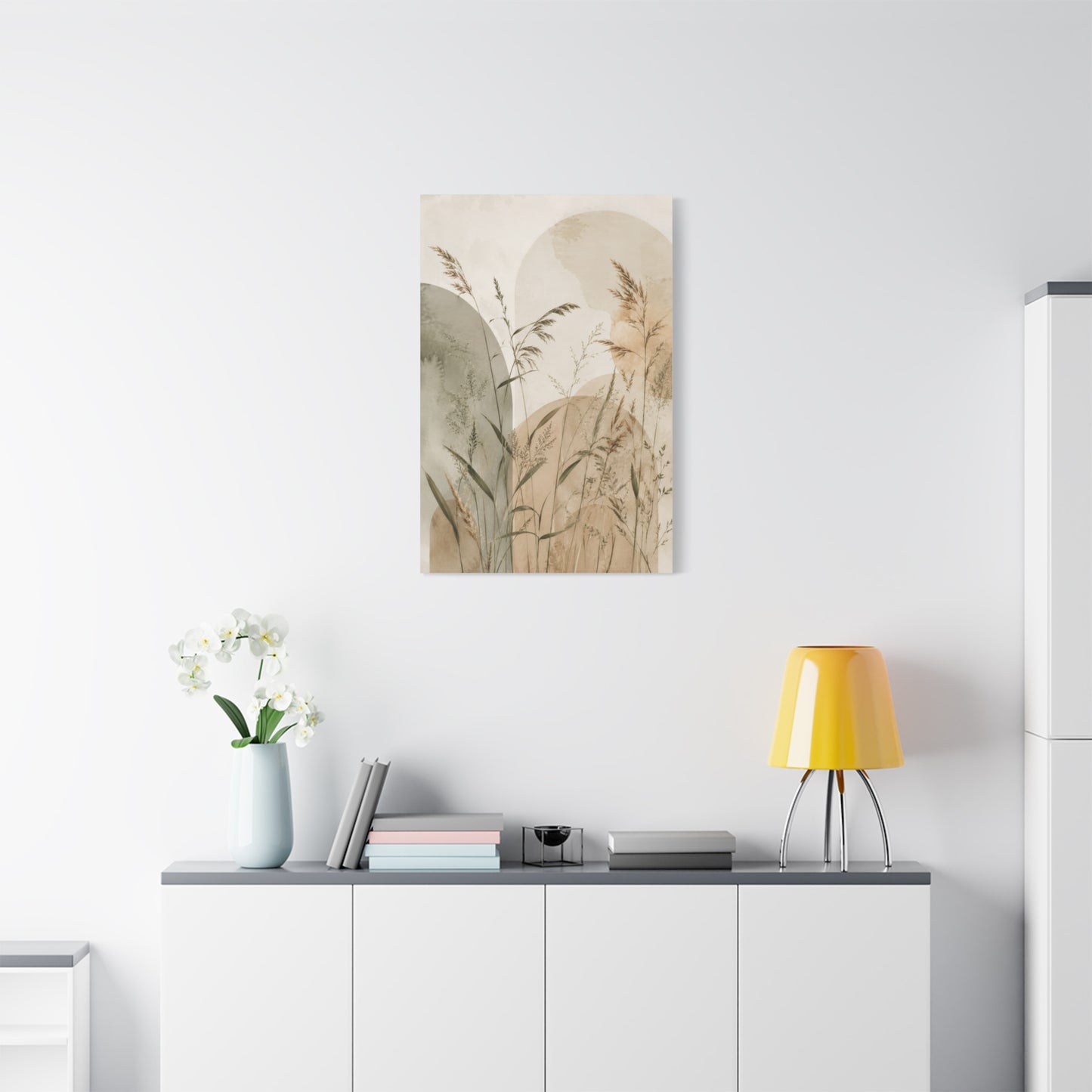 Minimal Botanical Meadow Canvas Wall Art