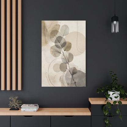 Neutral Botanical Abstract Canvas Wall Art