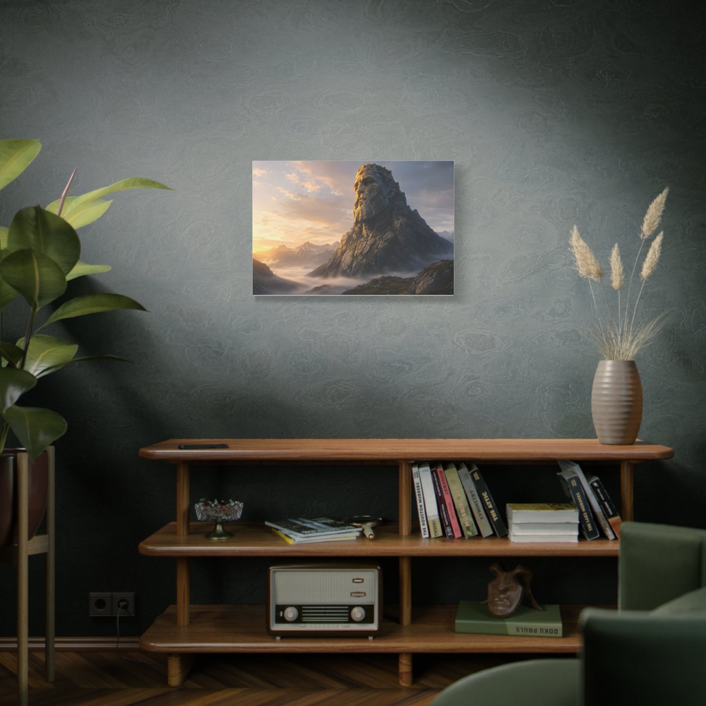 The Silent Titan – Monumental Mythology Mountain Canvas Wall Art