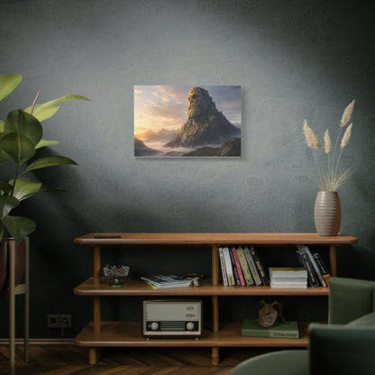 The Silent Titan – Monumental Mythology Mountain Canvas Wall Art