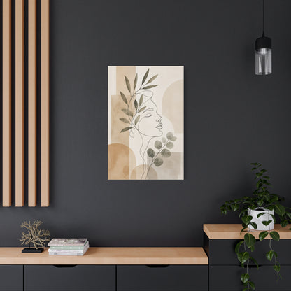 Minimalist Botanical Line Art Canvas Wall Art
